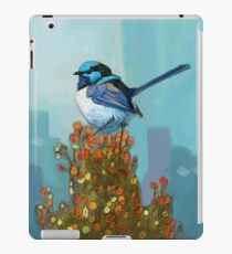 Blue Wren on Bush iPad Case/Skin