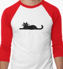 Black Cat Men's Baseball ¾ T-Shirt