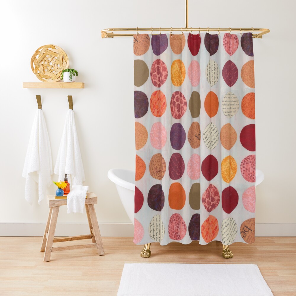 Curious Dots - Jewel Tone Shower Curtain