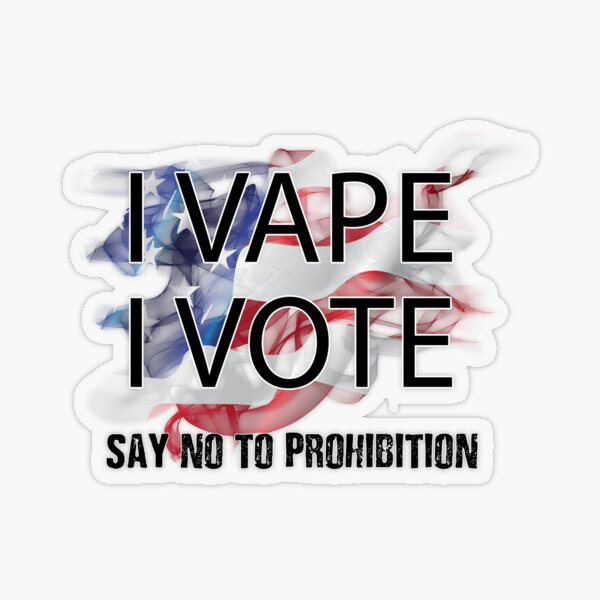 I VAPE I VOTE NO to Prohibition Transparent Sticker