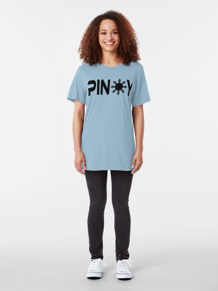 Alternate view of Pin*y Third Culture Series (Black) Slim Fit T-Shirt