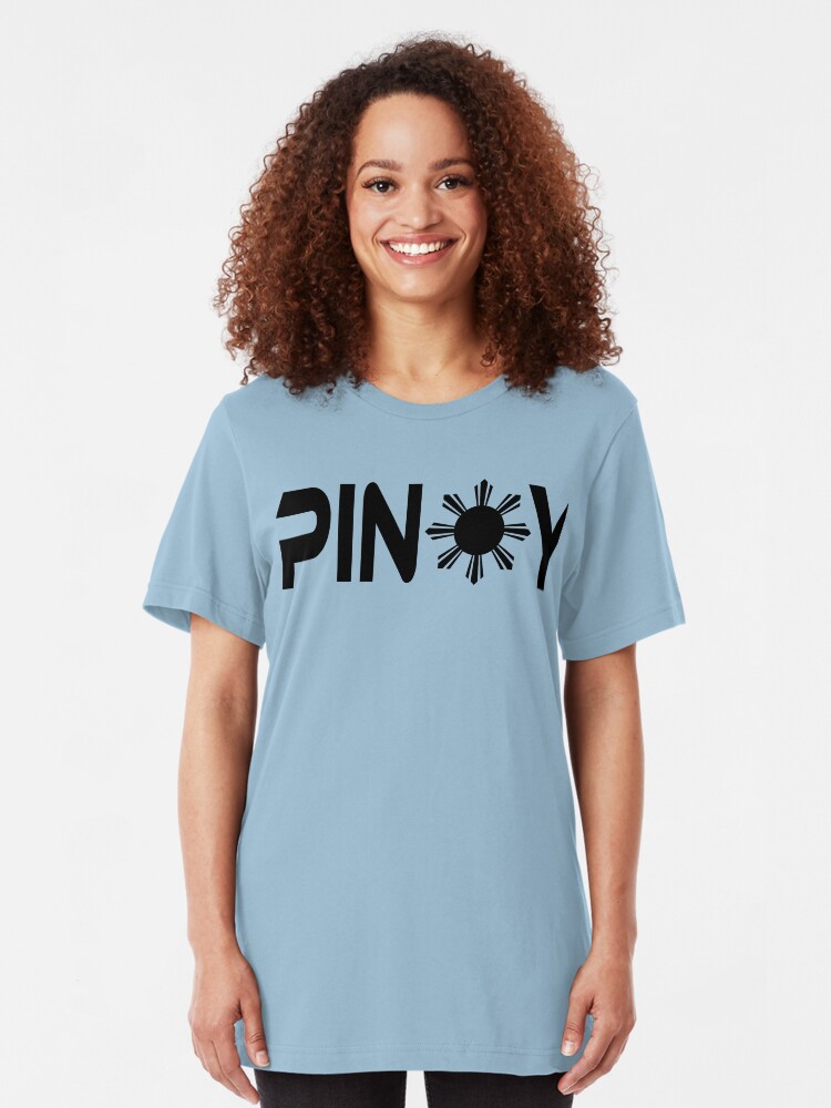 Alternate view of Pin*y Third Culture Series (Black) Slim Fit T-Shirt