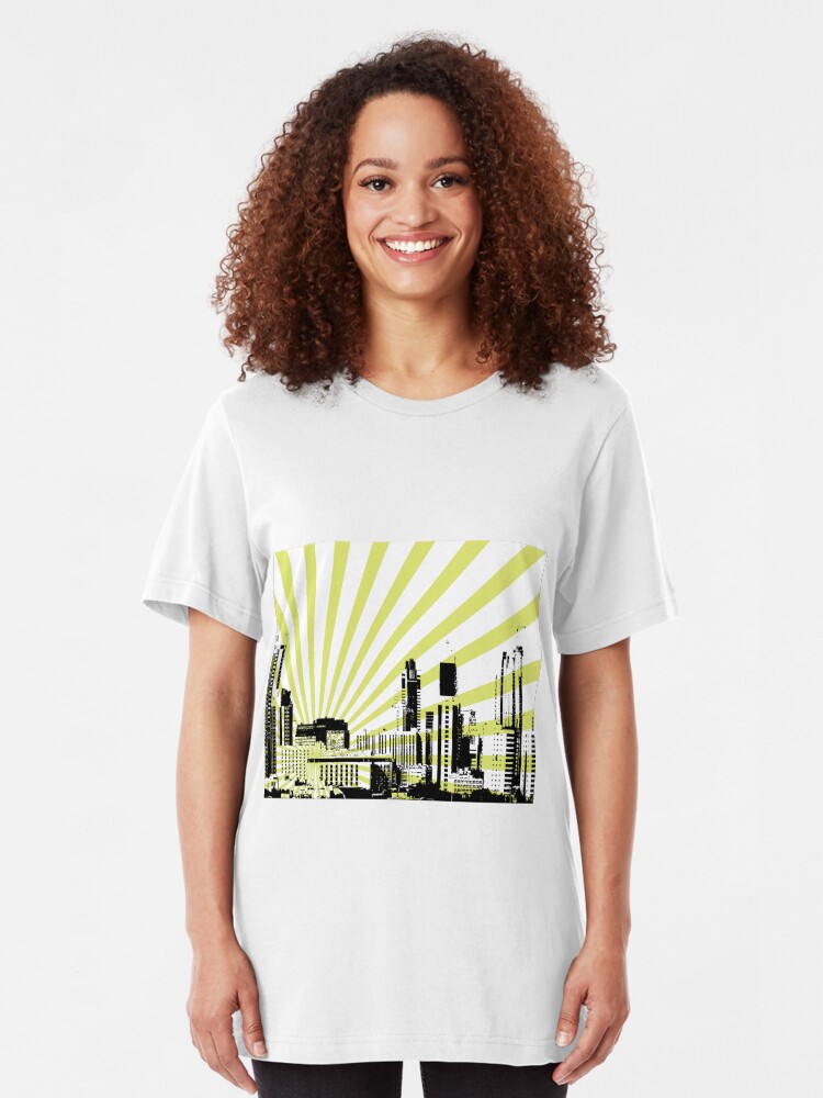 Alternate view of City Bliss. Slim Fit T-Shirt