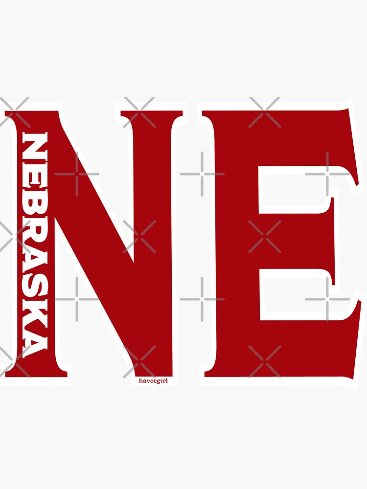 "Abbreviated Nebraska" Sticker by Havocgirl Redbubble