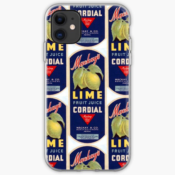 Mackay's Lime Fruit Juice Cordial State Library of Western Australia iPhone Soft Case