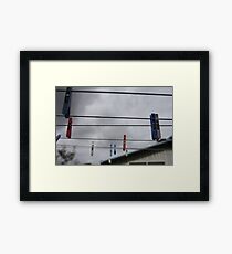 the suburban sky Framed Print