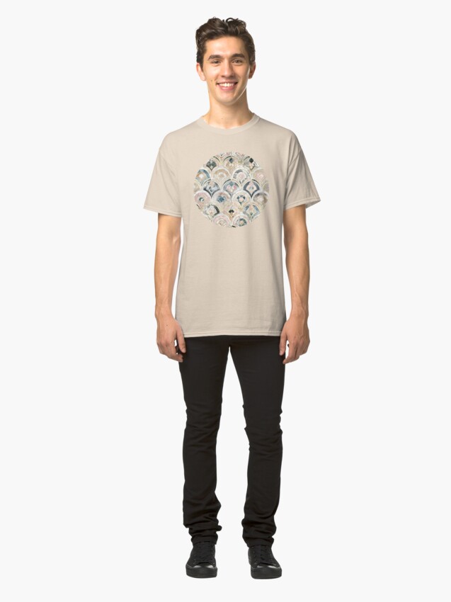 Alternative Ansicht von Art Deco Marmorfliesen in weichen Pastellfarben Classic T-Shirt