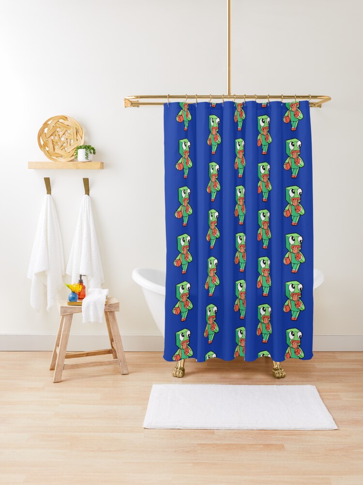 Speaky Gaming Character Shower Curtain By Lovegames Redbubble