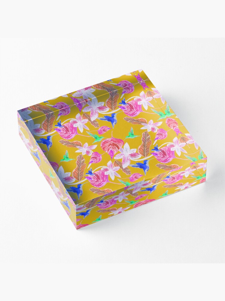 Alternative Ansicht von Kolibri und botanic Acrylblock
