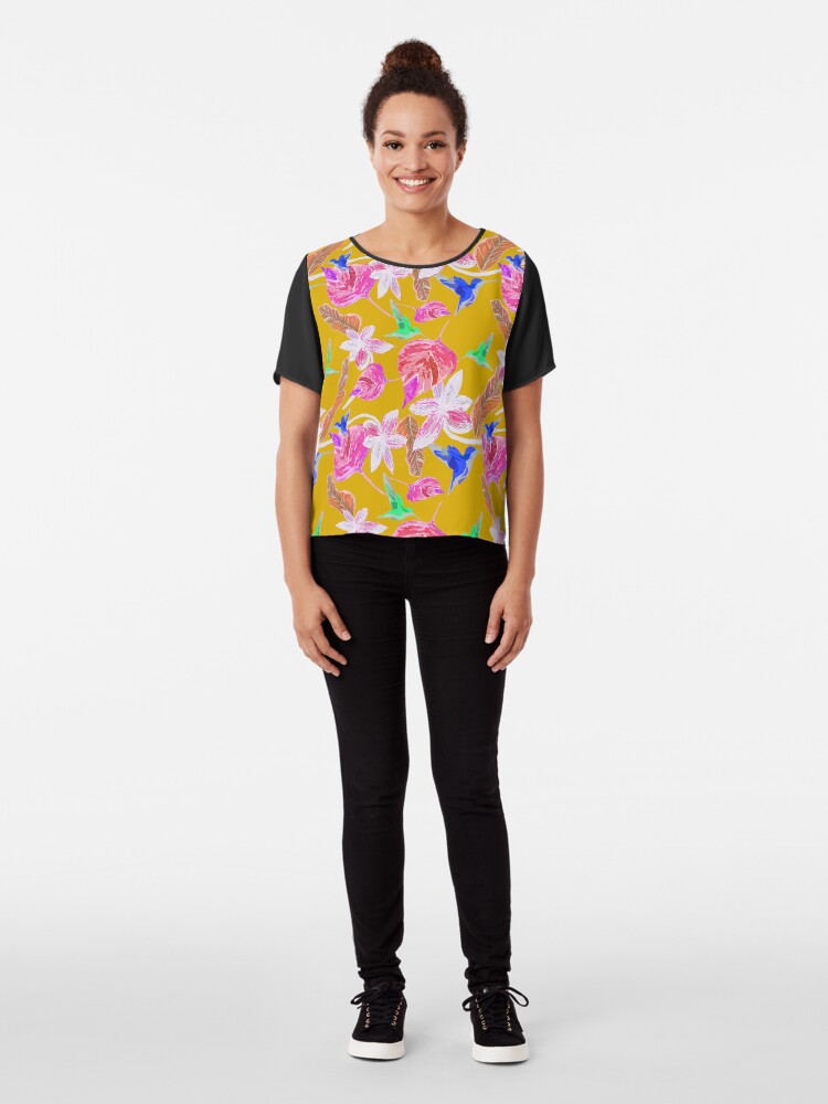 Alternative Ansicht von Kolibri und botanic Chiffon Top
