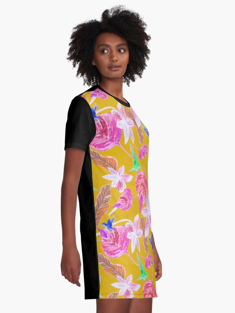 Alternative Ansicht von Kolibri und botanic T-Shirt Kleid