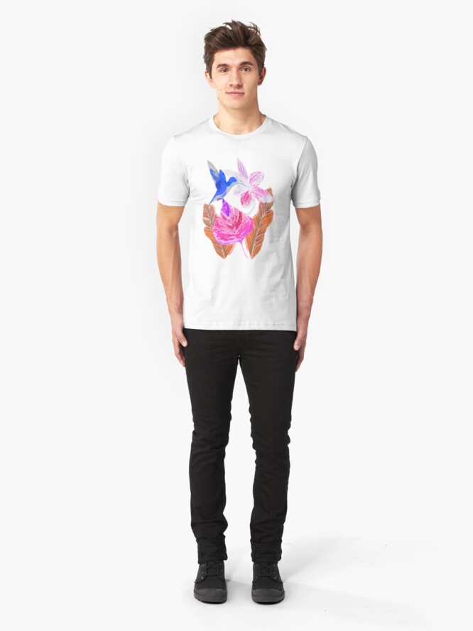 Alternative Ansicht von Kolibri und botanic Slim Fit T-Shirt