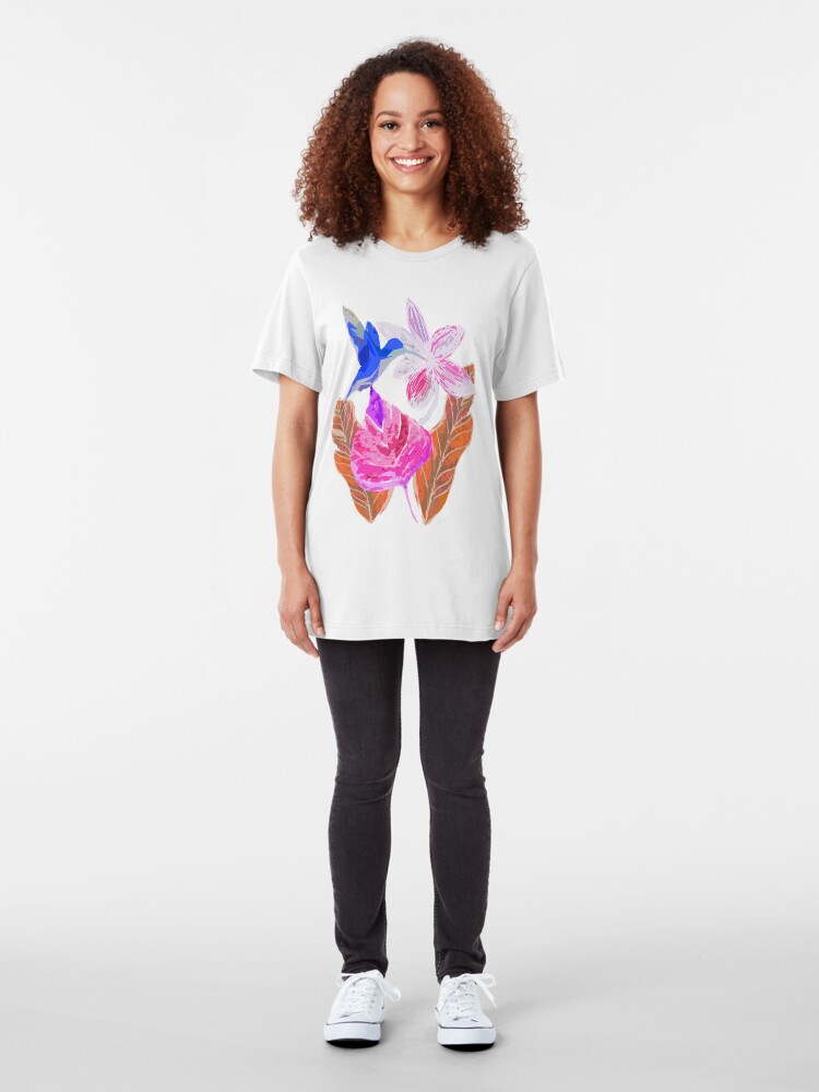 Alternative Ansicht von Kolibri und botanic Slim Fit T-Shirt