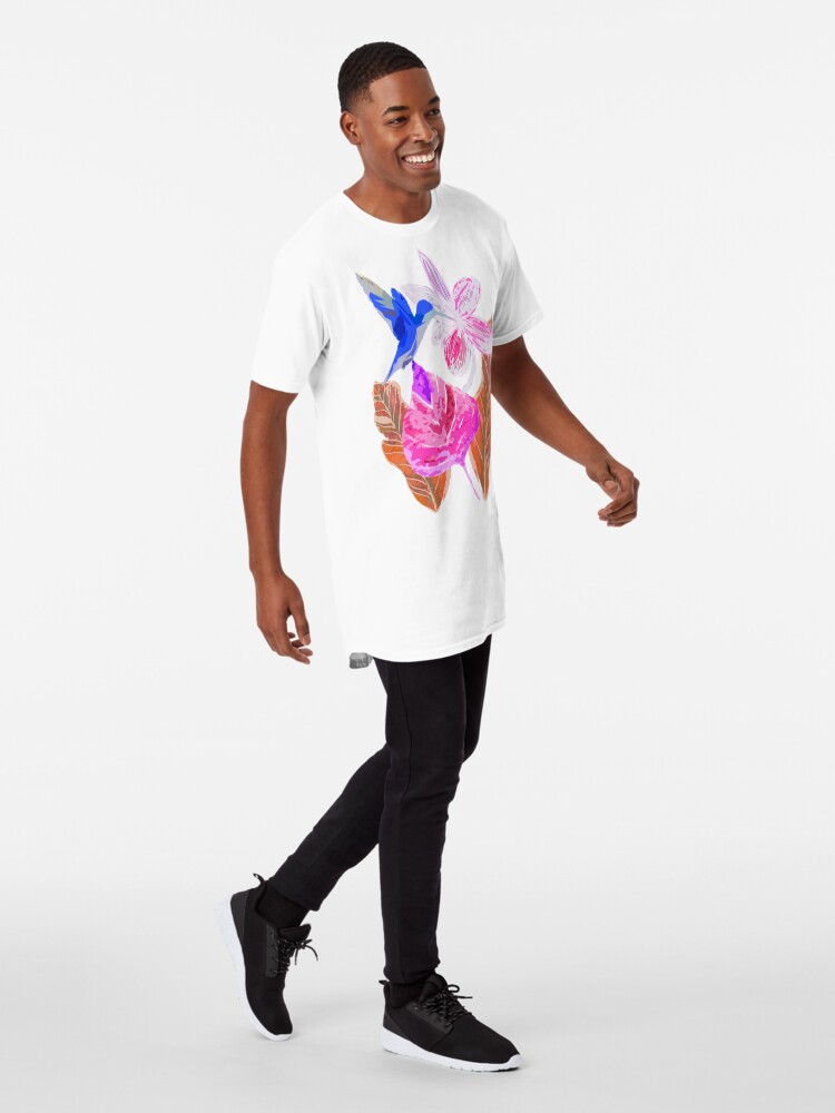 Alternative Ansicht von Kolibri und botanic Longshirt