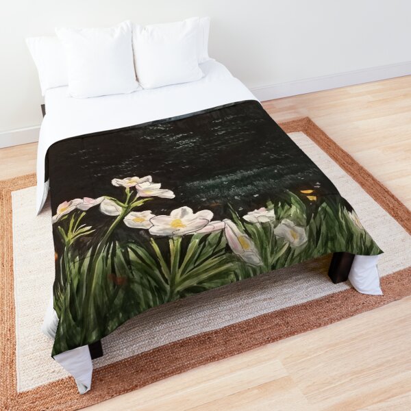 flowers in the night Comforter