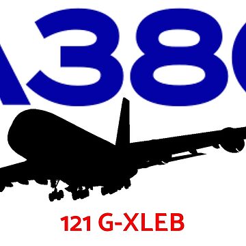 Artwork thumbnail, Airbus A380 121 G-XLEB (Black)  by AvGeekCentral