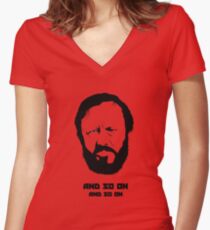Slavoj Žižek - Porträt Tailliertes T-Shirt mit V-Ausschnitt