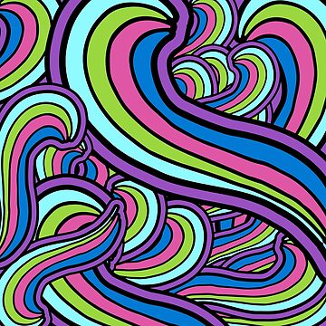 Retro groovy background. Vintage trippy psychedelic wallpaper