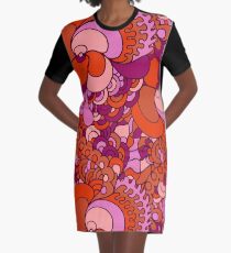 60s hippie psychedelic pattern Graphic T-Shirt Dress