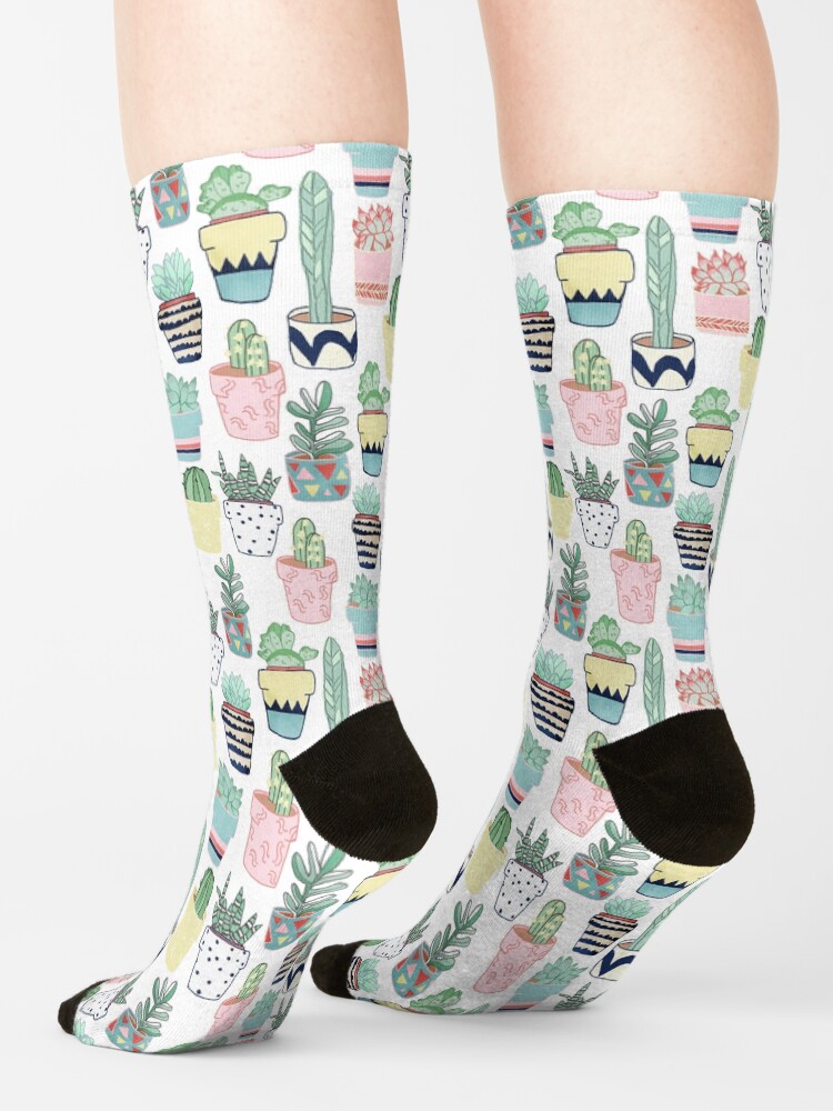 Alternate view of Cute Cacti in Pots Socks