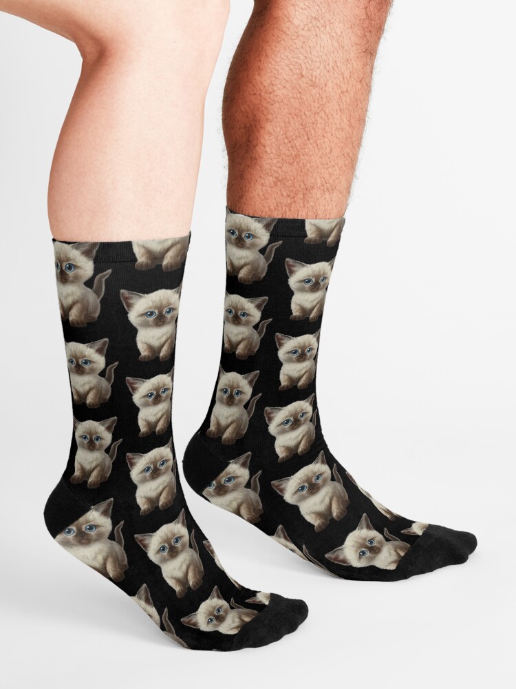 Alternate view of Cataclysm- Siamese Kitten Classic Socks