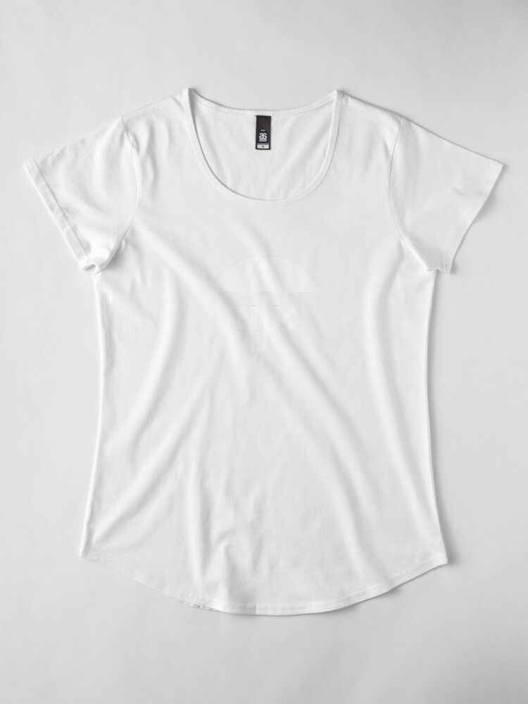 Alternate view of Hong Kong - White Premium Scoop T-Shirt