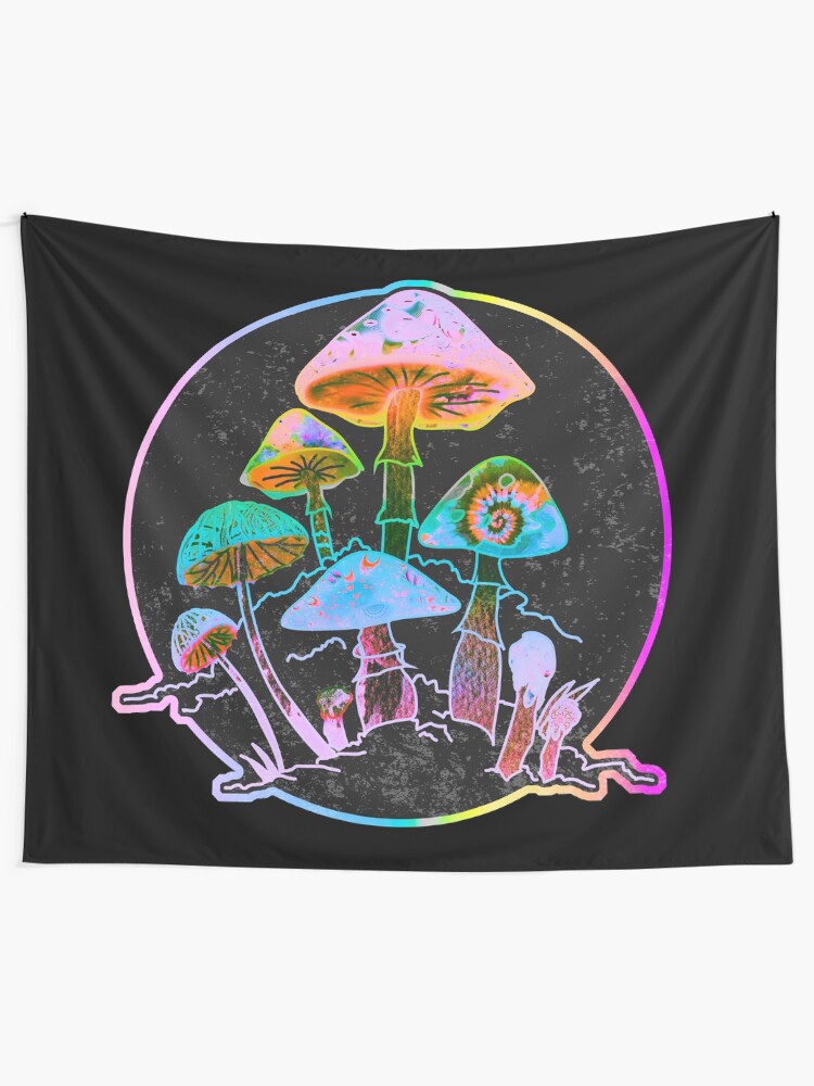 Alternate view of Garden of Shrooms 2020 Tapestry