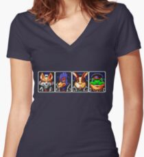 Team Star Fox Women's Fitted V-Neck T-Shirt