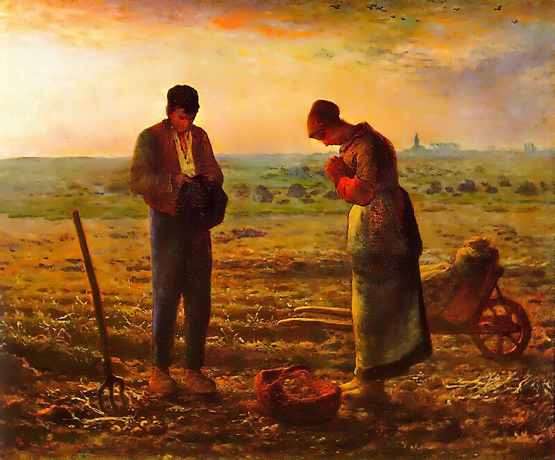 "The Angelus by JeanFrançois Millet and restored" by Albert Redbubble