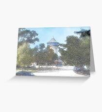 Summer Water Tower, Riverside, Illinois Greeting Card