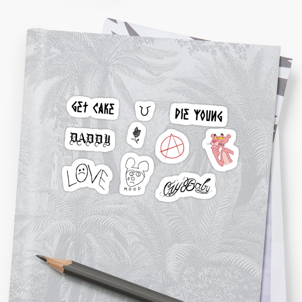 Set Of Lil Peep Tattoos Sticker By Dumontbast Redbubble