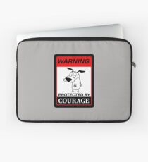Beware Of Dog Sign - Courage The Cowardly Dog - Protected by Courage Laptop Sleeve