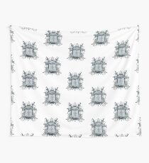 Official Burketeer Logo Badge Blue Wall Tapestry