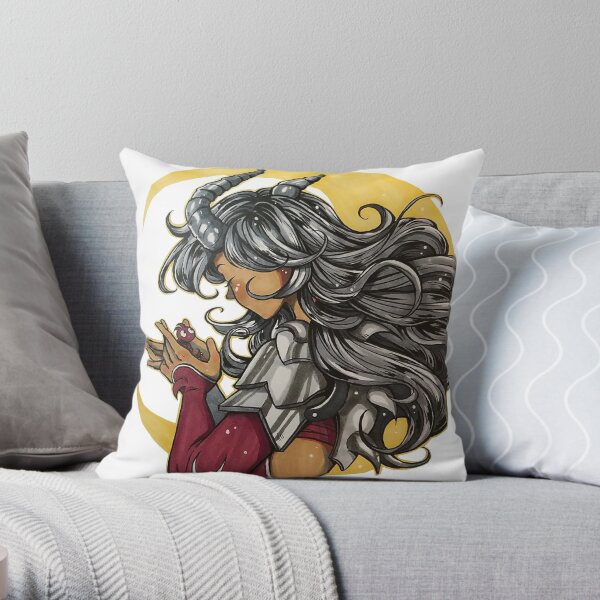 Dragon Girl Throw Pillow