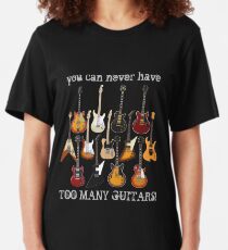 Too Many Guitars! Slim Fit T-Shirt