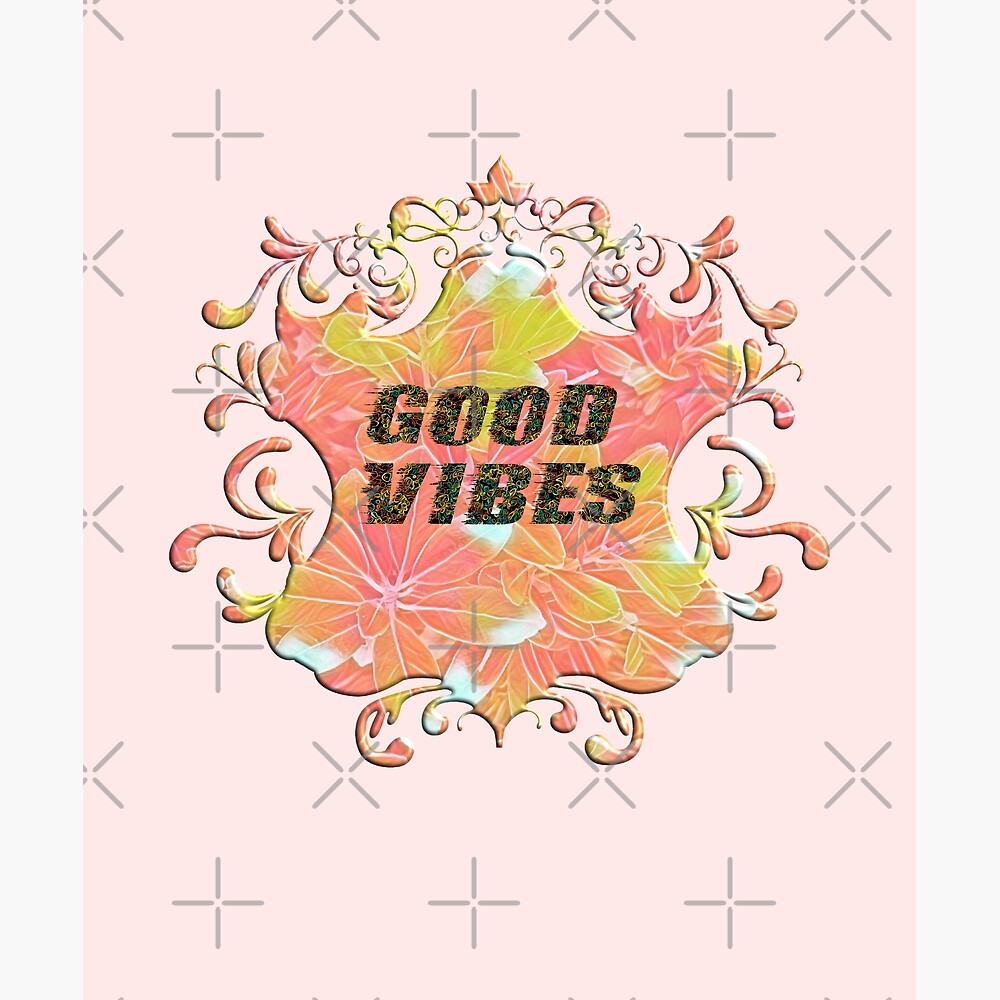Good Vibes Emblem Abstract Retro Artwork — Poster