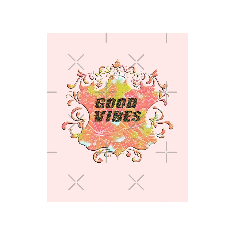 Good Vibes Emblem Abstract Retro Artwork — Sticker