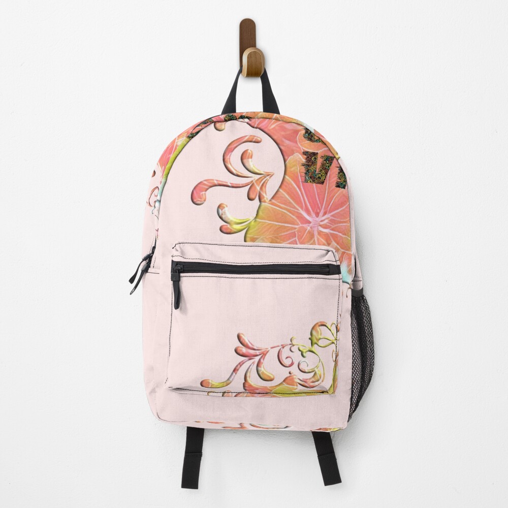 Good Vibes Emblem Abstract Retro Artwork on a backpack