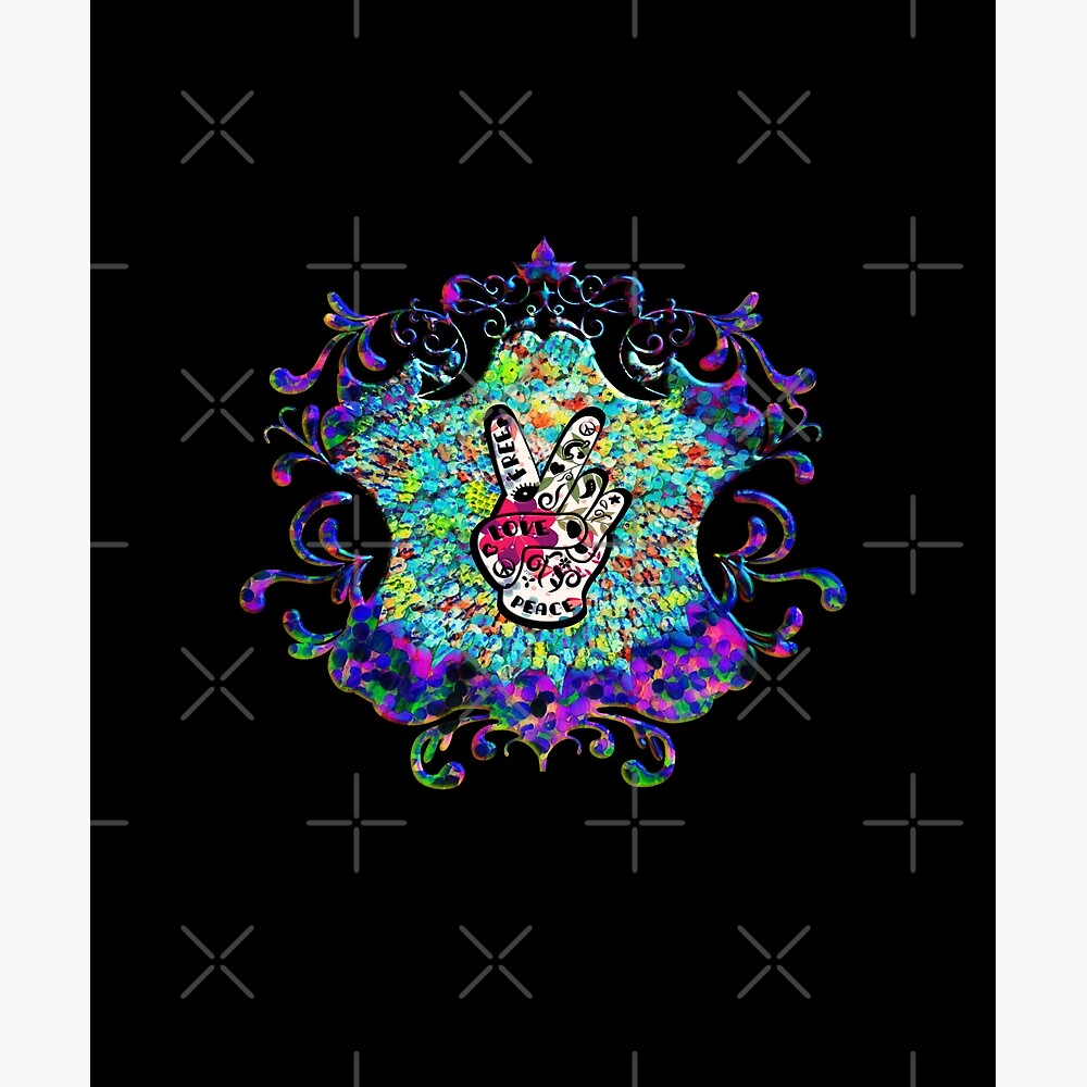 Peace Sign Emblem Abstract Retro Artwork — Poster