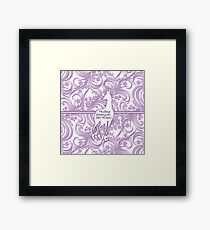 The Last Unicorn Lavender Flowers Framed Print