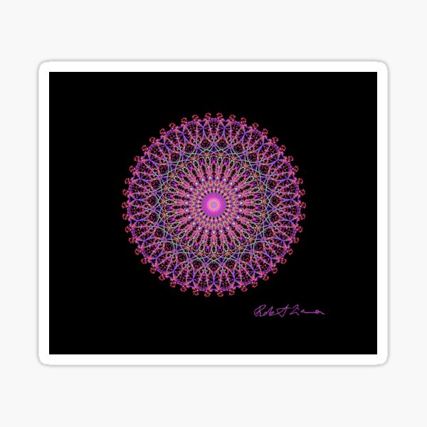 Pink healing mandala 4002 Sticker