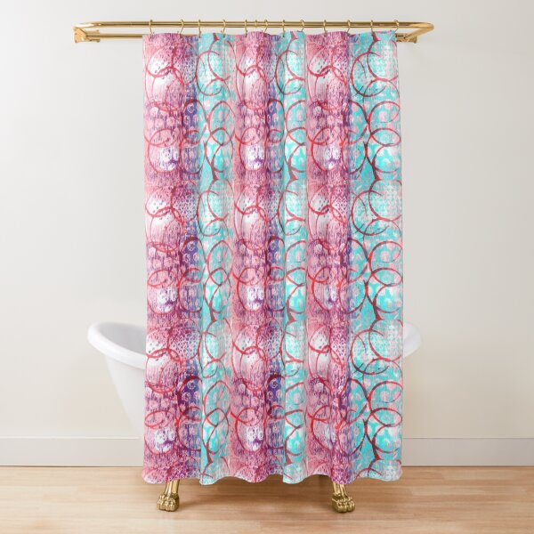 Red Rings Shower Curtain