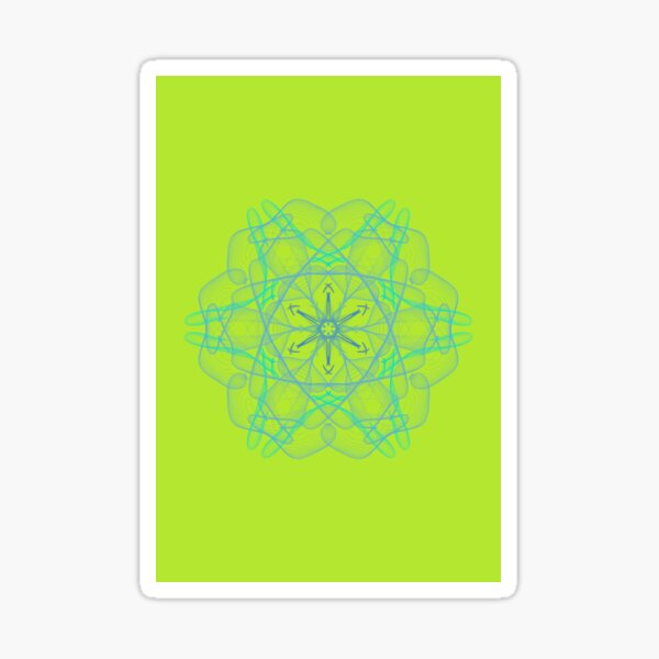 Green healing mandala 2001 Sticker