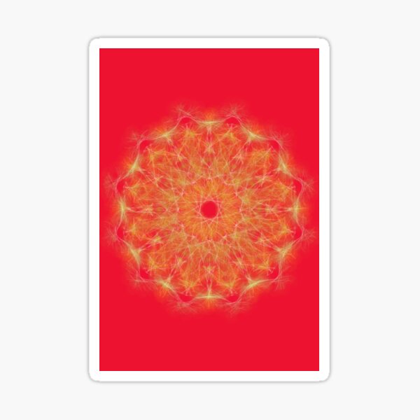 Red healing mandala 5001 Sticker