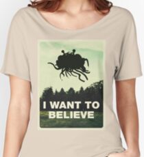 Flying Spaghetti Believing Women's Relaxed Fit T-Shirt