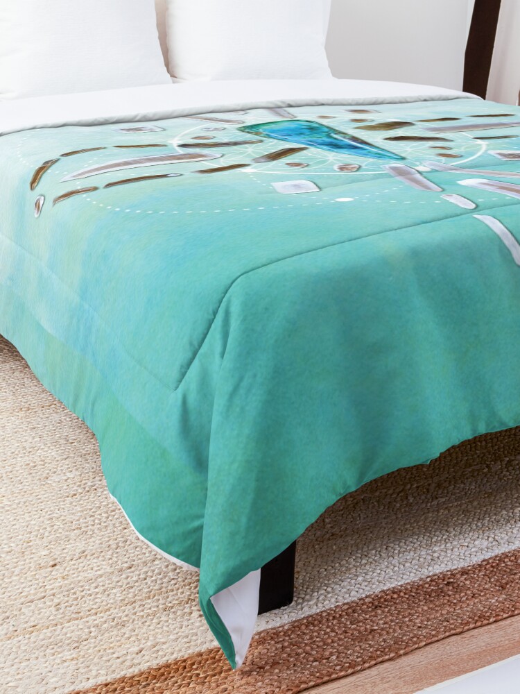 Alternate view of Deep Healing - Azurite and Malachite Comforter