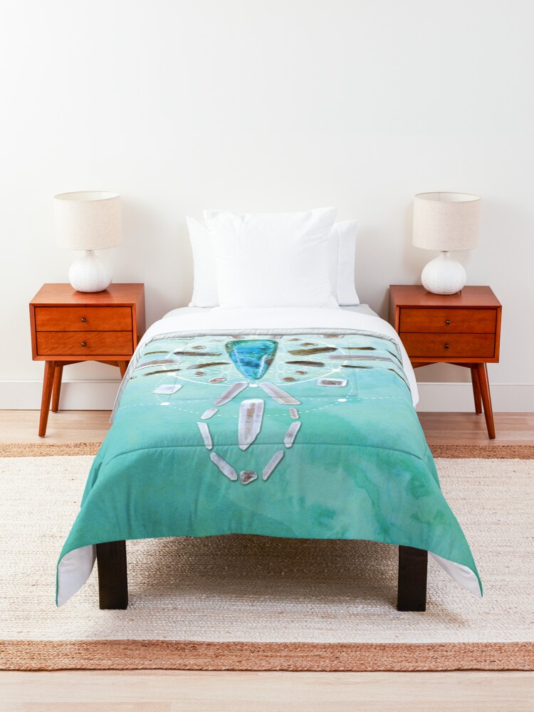 Alternate view of Deep Healing - Azurite and Malachite Comforter