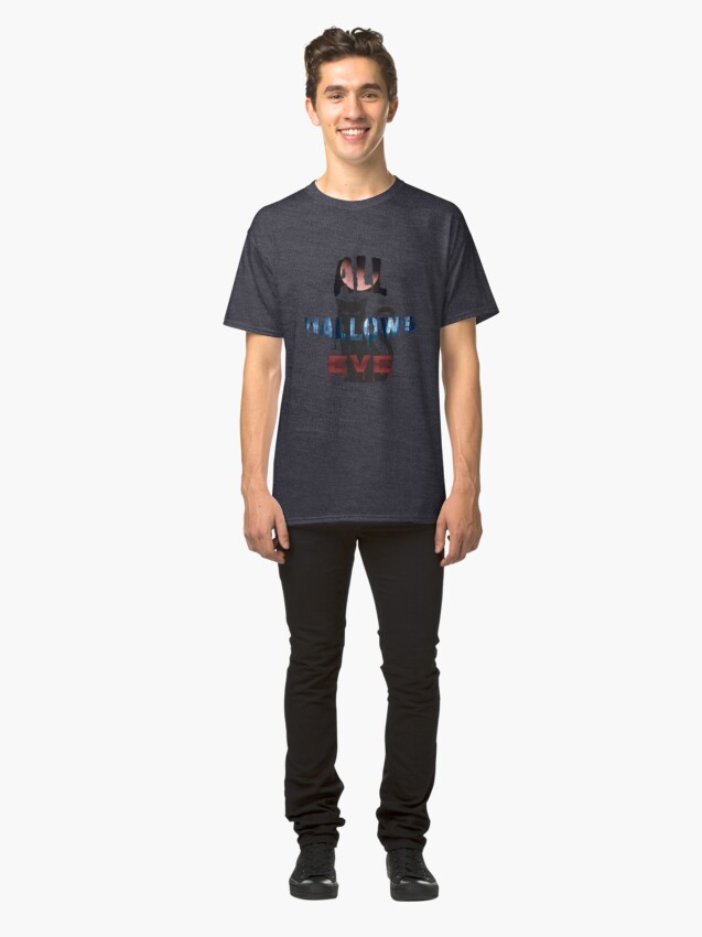 Alternate view of All Hallows Eve Halloween Cat Classic T-Shirt