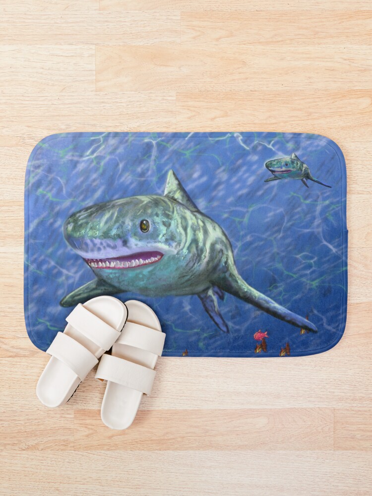 "Sharks" Bath Mat by Almanzart Redbubble