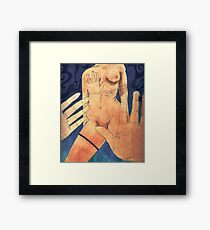 Nude and Hands 2013 Framed Print